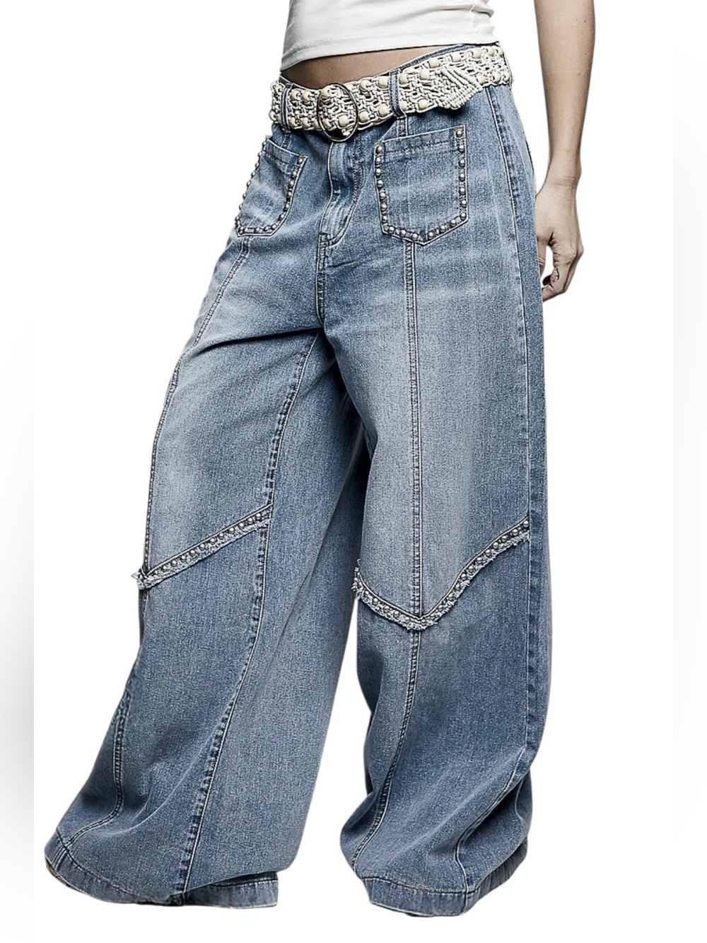POL Denim High Rise Wide Leg Jean